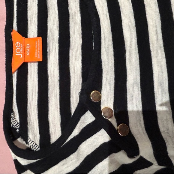 Joe Fresh, Ladies 3/4 sleeve tee shirt, striped, xs - Picture 2 of 3